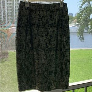 Alfani pencil skirt in silver shimmer with black